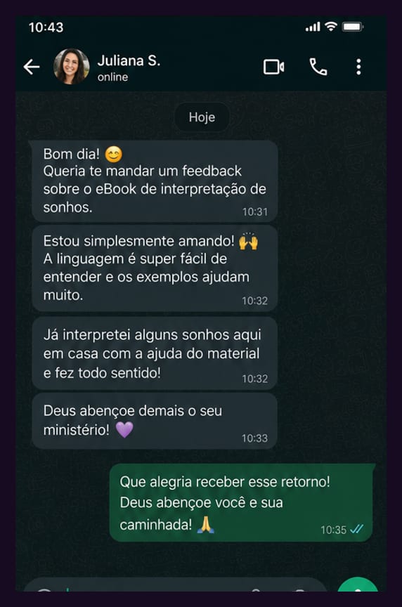 Depoimento real de leitor do guia
