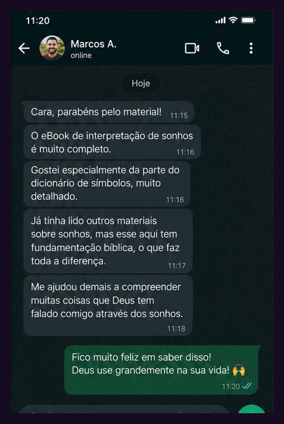 Depoimento real de leitor do guia