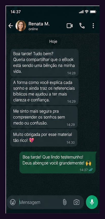 Depoimento real de leitor do guia